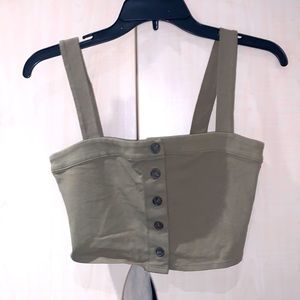 Green Crop Top